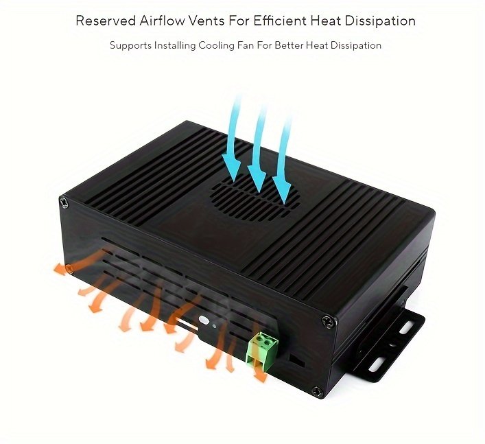 Waveshare Raspberry Pi 5 Mini-Computer Kit - Multi-Functional, Aluminum Alloy Case with PCIe Adapter Option