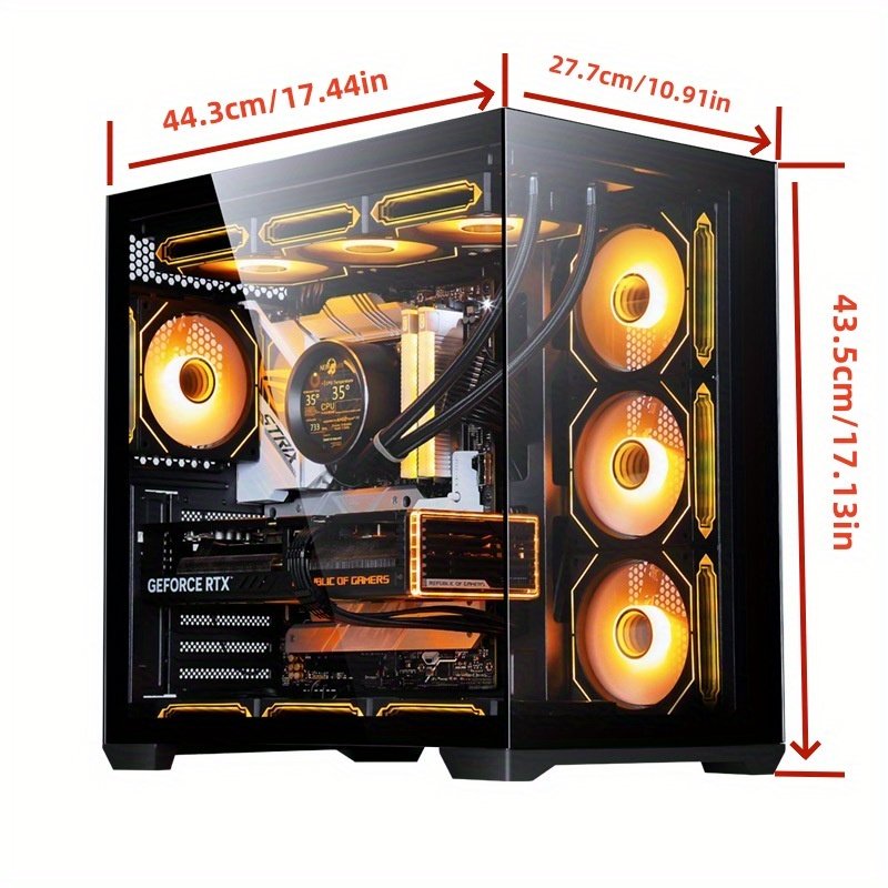 Stylish Gaming PC Case with E-ATX/ATX/M-ATX/ITX Motherboard - Image 2